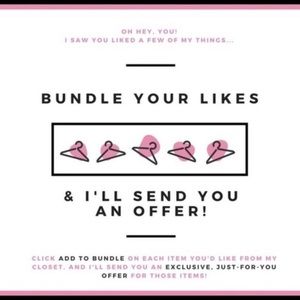 Hi ! 👋 Save Shipping! Bundle your likes and I’ll send you a Great offer!